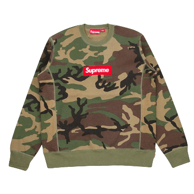 Pre-owned Supreme Box Logo Crewneck 'camo' In Multi-color