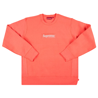 Pre-owned Supreme Box Logo Crewneck 'fluorescent Pink'