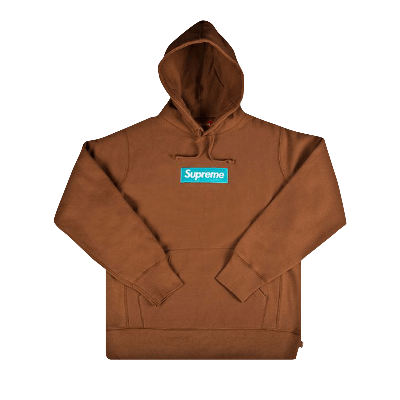 Pre-owned Supreme Box Logo Hooded Sweatshirt 'rust' In Orange