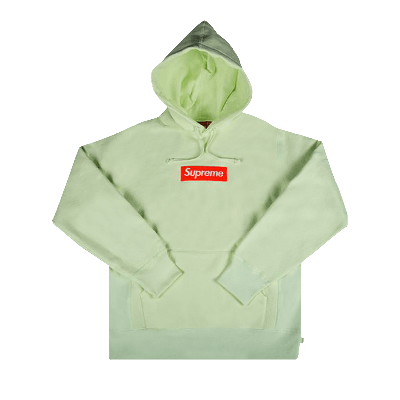 Pre-owned Supreme Box Logo Hooded Sweatshirt 'pale Lime' In Green