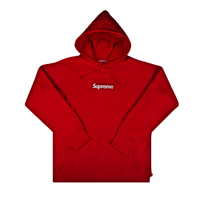 Pre-owned Supreme Box Logo Hooded Sweatshirt 'red'