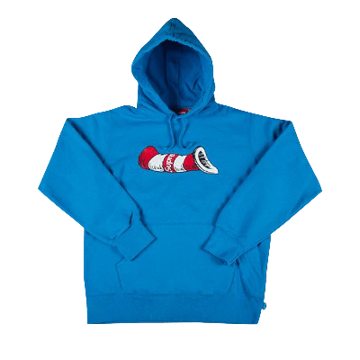 Pre-owned Supreme Cat In The Hat Hooded Sweatshirt 'bright Royal' In Blue