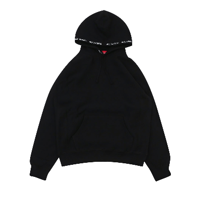 Pre-owned Supreme Channel Hooded Sweatshirt 'black'