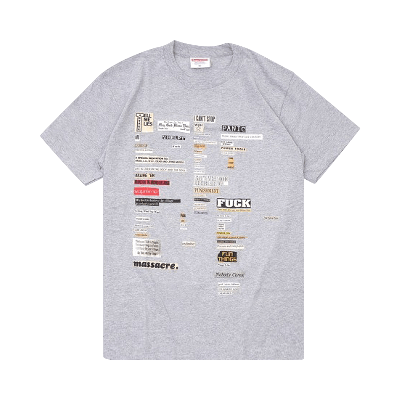Pre-owned Supreme Cutouts Tee 'heather Grey'