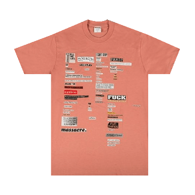 Pre-owned Supreme Cutouts Tee 'terra Cotta' In Orange