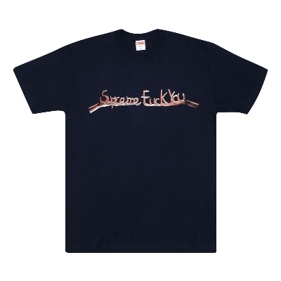 Pre-owned Supreme Fuck You Tee 'navy' In Blue