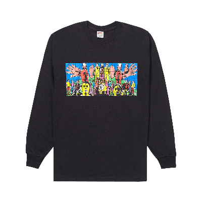 Pre-owned Supreme Gilbert And George Death After Life Long-sleeve Tee 'black'