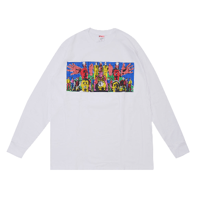 Pre-owned Supreme Gilbert And George Death After Life Long-sleeve Tee 'white'