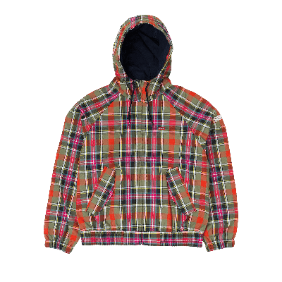 Pre-owned Supreme Gore-tex Hooded Harrington Jacket 'olive Plaid' In Green