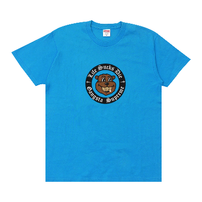 Pre-owned Supreme Life Sucks Die Tee 'bright Blue'
