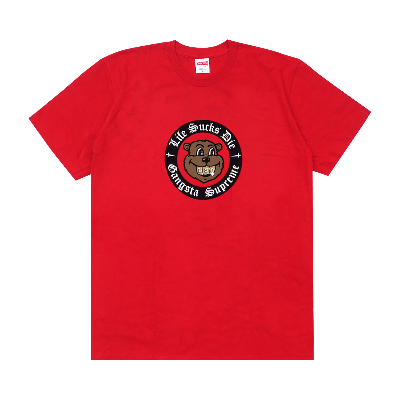 Pre-owned Supreme Life Sucks Die Tee 'red'