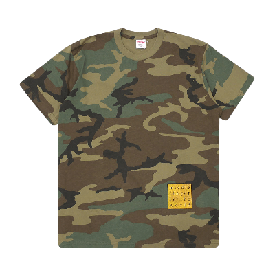 Pre-owned Supreme Middle Finger To The World Tee 'woodland Camo' In Multi-color