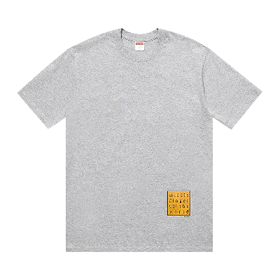 Pre-owned Supreme Middle Finger To The World Tee 'heather Grey'