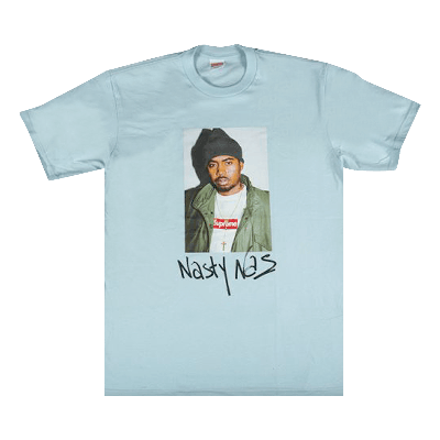 Pre-owned Supreme Nas Tee 'light Blue'