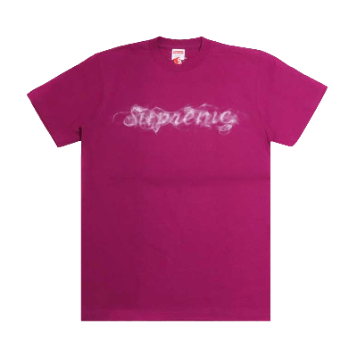 Pre-owned Supreme Smoke Tee 'magenta' In Pink