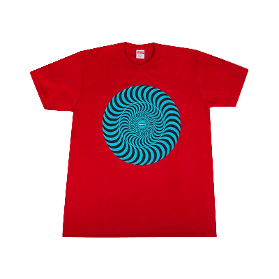 Pre-owned Supreme X Spitfire Classic Swirl T-shirt 'red'