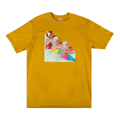 Pre-owned Supreme Swimmers Tee 'mustard' In Yellow