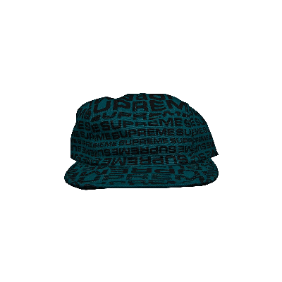Pre-owned Supreme Repeater Camp Cap 'teal'