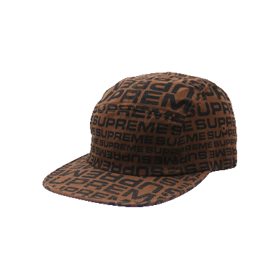 Pre-owned Supreme Repeater Camp Cap 'brown'