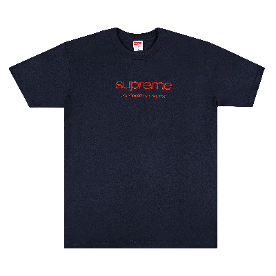 Pre-owned Supreme Shop Tee 'navy' In Blue