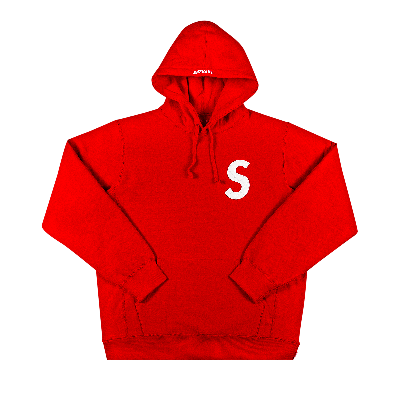 Pre-owned Supreme S Logo Hooded Sweatshirt 'red'