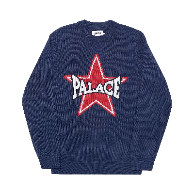 Pre-owned Palace Star Knit 'navy' In Blue