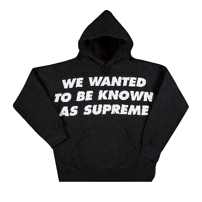 Pre-owned Supreme Known As Hooded Sweatshirt 'black'
