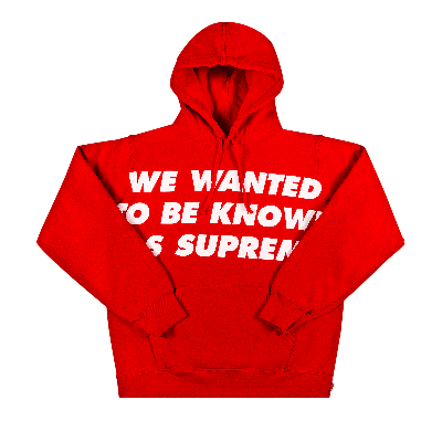Pre-owned Supreme Known As Hooded Sweatshirt 'red'