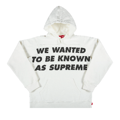 Pre-owned Supreme Known As Hooded Sweatshirt 'white'