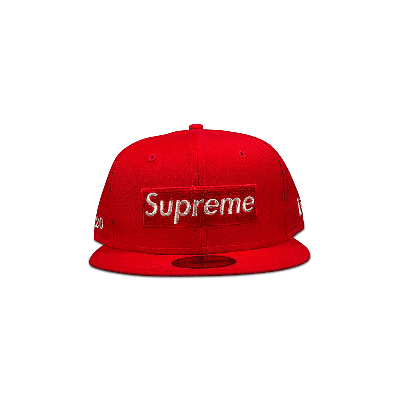 Pre-owned Supreme $1m Metallic Box Logo New Era 'red'