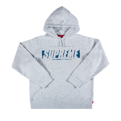 Pre-owned Supreme Reflective Cutout Hooded Sweatshirt 'ash Grey'