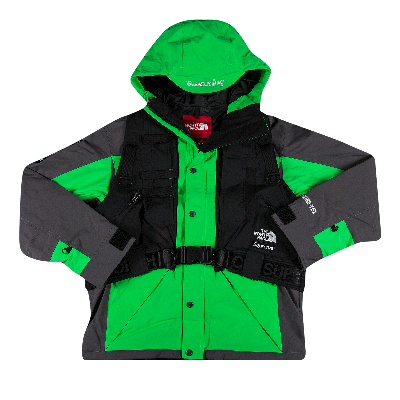 Pre-owned Supreme X The North Face Rtg Jacket + Vest 'bright Green'