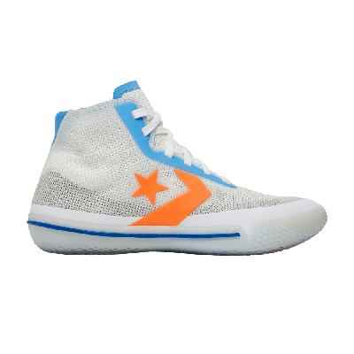 Pre-owned Converse All Star Pro Bb High 'solstice - White Royal Orange'