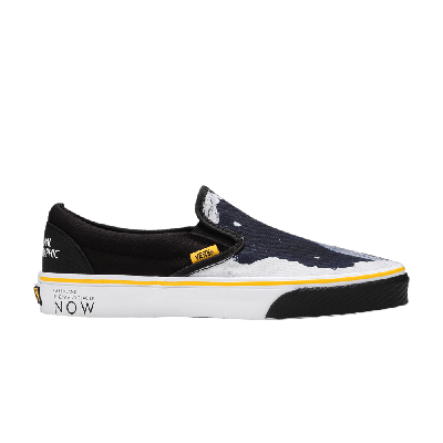 Pre-owned Vans National Geographic X Classic Slip-on 'then Now Glacier' In Black