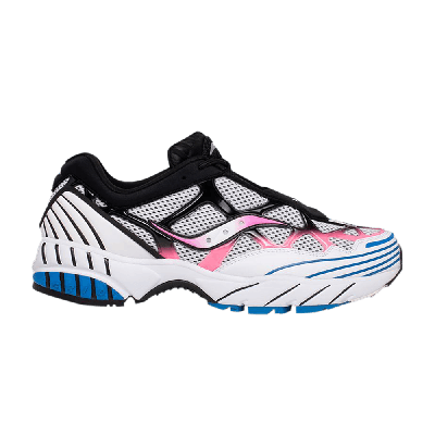 Pre-owned Saucony Grid Web 'pink Blue' In White