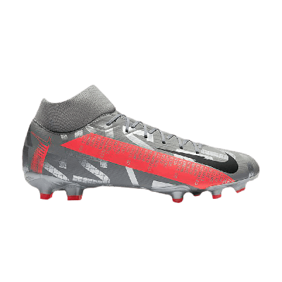 Pre-owned Nike Mercurial Superfly 7 Academy Mg 'metallic Grey Crimson'