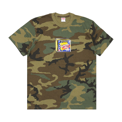Pre-owned Supreme Cheese Tee 'woodland Camo' In Multi-color
