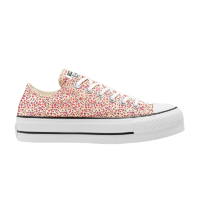 Pre-owned Converse Wmns Chuck Taylor All Star Platform Low 'vintage Floral - Egret' In White