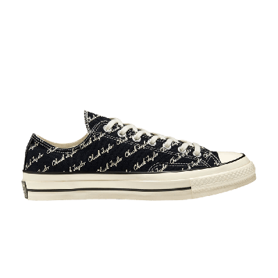 Pre-owned Converse Chuck 70 Low 'scripted Signature Print - Black Egret'