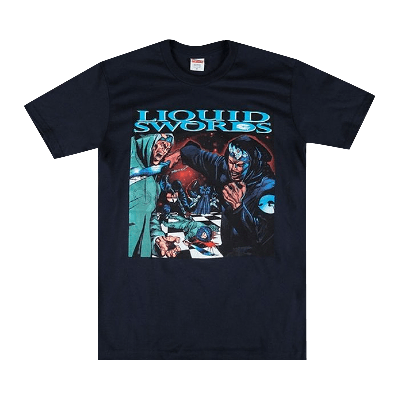 Pre-owned Supreme Liquid Swords Tee 'navy' In Blue