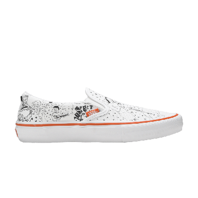 Pre-owned Vans No-comply X Daniel Johnston X Slip-on Pro 'doodles' In White