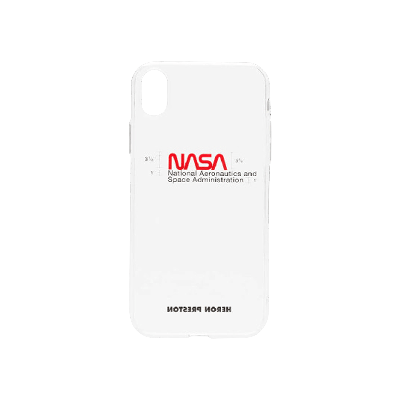 Pre-owned Heron Preston Nasa Iphone Xs Max Case 'transparent/multicolor' In White