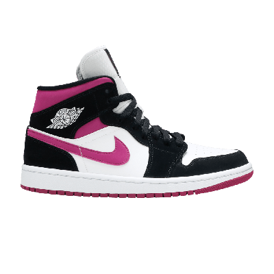 Pre-owned Air Jordan Wmns  1 Mid 'cactus Flower' In Black