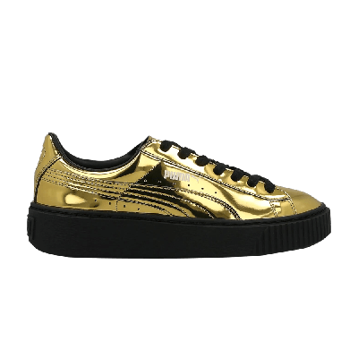 Pre-owned Puma Wmns Basket Platform 'metallic Gold'