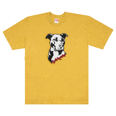 Pre-owned Supreme Pitbull Tee 'acid Yellow'