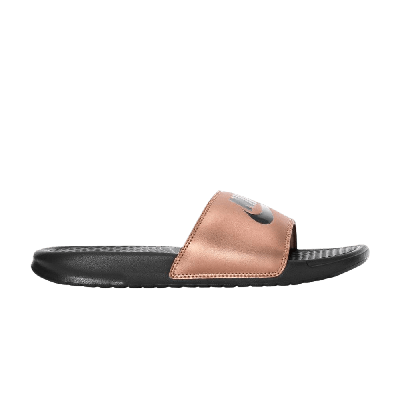 Pre-owned Nike Wmns Benassi Jdi Slide 'metallic Red Bronze' In Copper