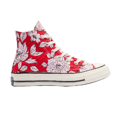 Pre-owned Converse Wmns Chuck 70 High 'vintage Floral - University Red'