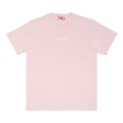 Pre-owned Flight Club Slant Logo Tee 'baby Pink/white'