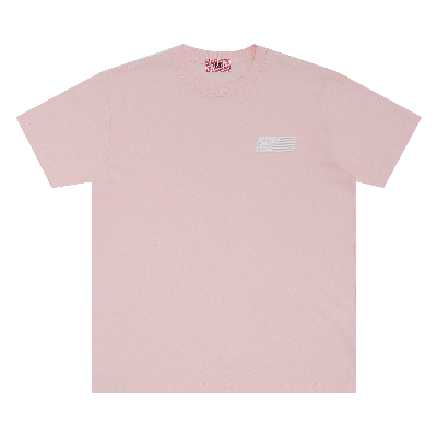 Pre-owned Flight Club Streak Logo Tee 'baby Pink/white'