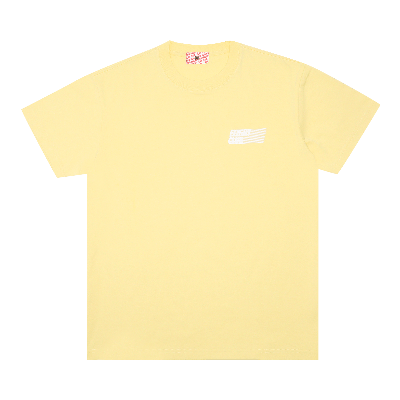 Pre-owned Flight Club Streak Logo Tee 'baby Yellow/white'